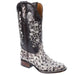 Botas de Avestruz Grabado Horma Rodeo para Mujer Color Blanco WD-502 - White Diamonds Boots