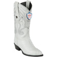 Western Original Ostrich Boots J-Toe White Color - Wild West Boots