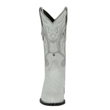 Western Original Ostrich Boots J-Toe White Color - Wild West Boots