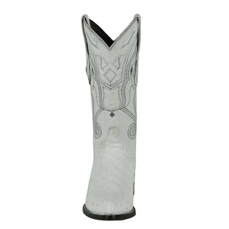 Western Original Ostrich Boots J-Toe White Color - Wild West Boots
