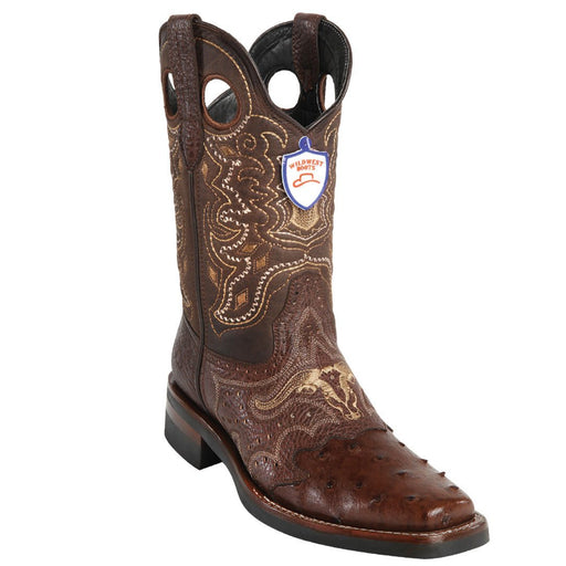 Botas de Avestruz Horma Rodeo WW-281TH03 - Wild West Boots