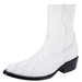 Botas de Avestruz Original Cortas Horma Puntal Color Blanco WD-005 - White Diamonds Boots