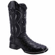 Botas de Avestruz Original Horma Rodeo Cuadrada Color Negro JB-503BLACK - Joe Boots