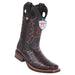 Botas de Avestruz Original Horma Rodeo Suela de Hule WW-28190318 - Wild West Boots