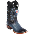 Botas de Avestruz Panza Suave Horma Cuadrada Ancha WW-28249714 - Wild West Boots