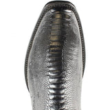 Original Ostrich Leg Boots Dubai Square Toe Black Color - Wild West Boots toe