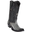 Original Ostrich Leg Boots Dubai Square Toe Faded Gray Color - Wild West Boots