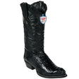 Western Men's Original Black Caiman Hornback Pointed Toe Boot - Wild West Boots - Side View