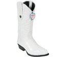 Western Men's Original White Caiman Hornback Pointed Toe Boot - Wild West Boots - Side View