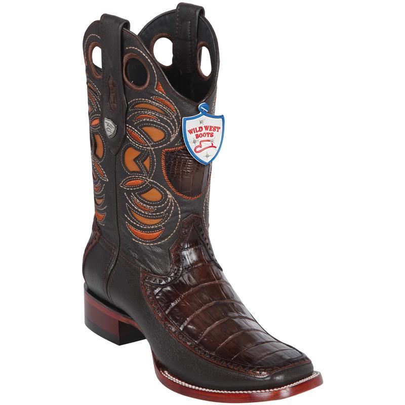 Botas de Cocodrilo Caiman con Venado Horma Europea LAB-76F0138 main image 1
