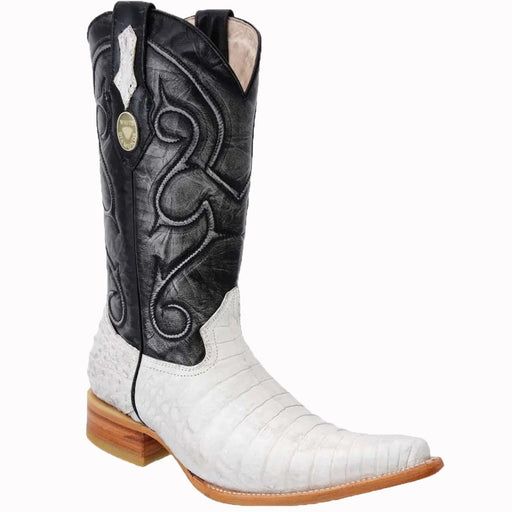 Botas de Cocodrilo Caiman Panza Original 3X Aladino WD-063 - White Diamonds Boots