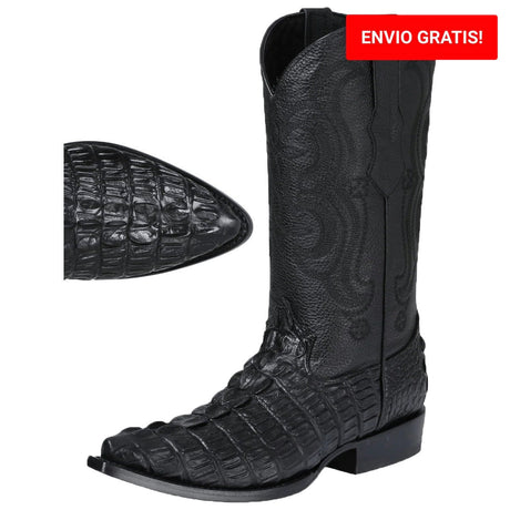 Botas de Cocodrilo Estampado Horma Puntal 700 GEN-40842 - White Diamonds Boots