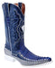 Botas de Cocodrilo Grabada Coco Diamante Azul WD-113 - White Diamonds Boots