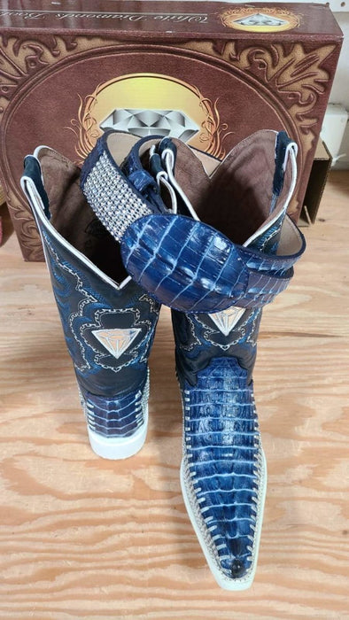 Botas de Cocodrilo Grabada Coco Diamante WD-113 - Wild West Boots