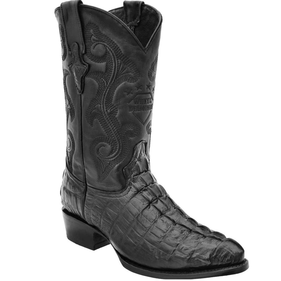 Botines Charros de Cocodrilo Cola Grabado Horma Puntal DIE-4204