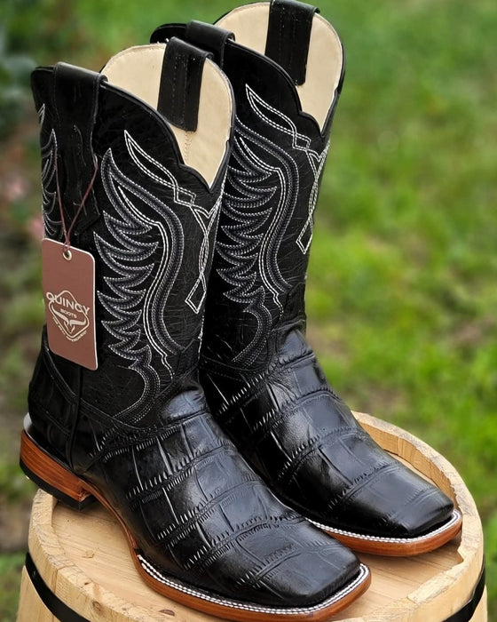 Botas de Cocodrilo Grabado Horma Rodeo Cuadrada Q8221705 - Quincy Boots