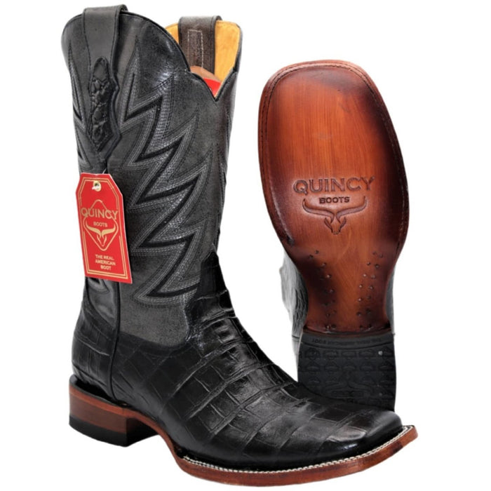 Botas de Cocodrilo Grabado Horma Rodeo Cuadrada Q822A8205 - Quincy Boots