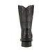 Botas de Cocodrilo Horma Roper con Zipper Color Negro - Los Altos Boots