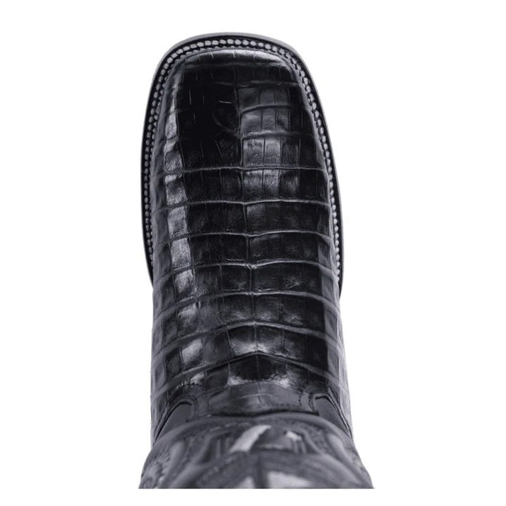 Botas de Cocodrilo Panza Original Horma Rodeo Cuadrada Color Shedron JB-506SH