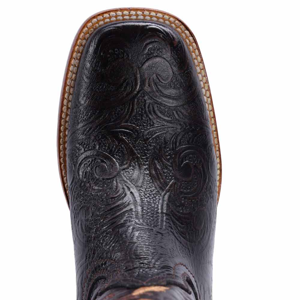 Botas de Cuero Cincelado Horma Rodeo para Mujer Color Cafe JB-16-09CAF - Joe Boots