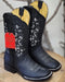 Botas de Cuero con Flores para Mujer en Horma Rodeo Q322MFC6205 - Quincy Boots