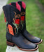 Botas de Cuero con Flores para Mujer en Horma Rodeo Q322R6205 - Quincy Boots