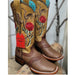 Botas de Cuero con Flores para Mujer en Horma Rodeo Q322R6251R - Quincy Boots