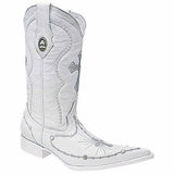 Botas de Cuero con Rosario Bordado en Diamantes Horma 6X JB-668 - Joe Boots