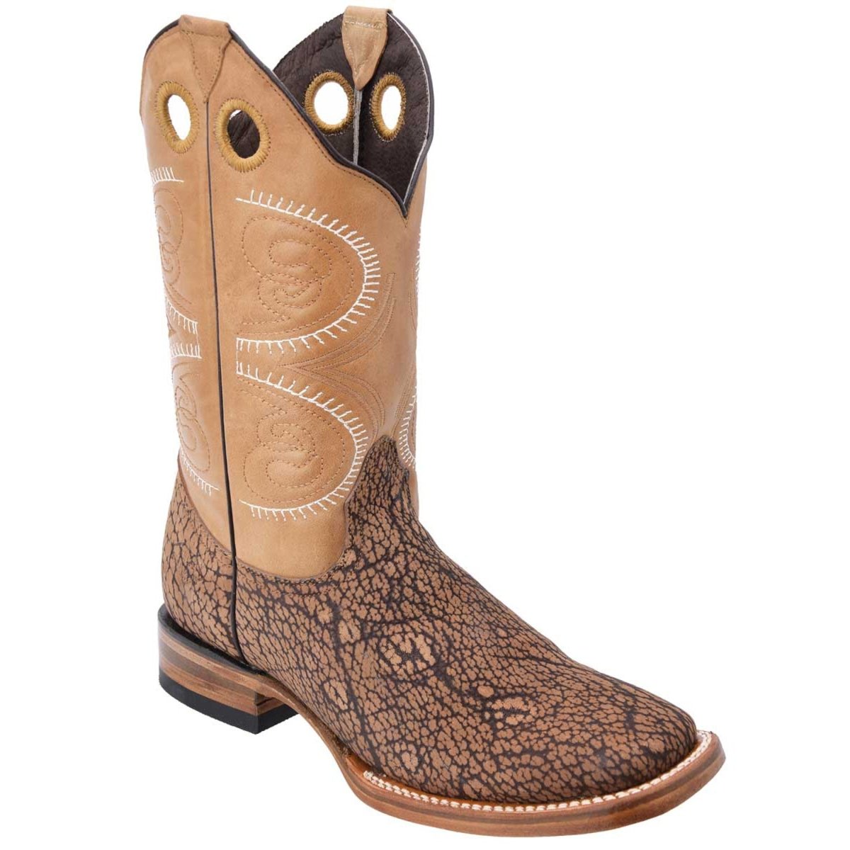 Botas de Cuero Cuello de Toro Original Horma Rodeo WD-288 - White Diamons Boots