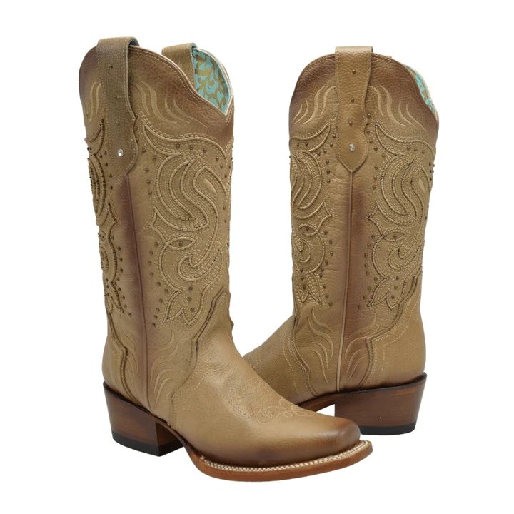 Botas de Cuero Horma Rodeo para Mujer Color Arena JB-STEPHANIESAND - Joe Boots