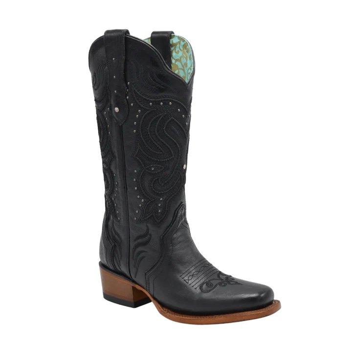 Botas de Cuero Horma Rodeo para Mujer Color Negro JB-STEPHANIEBLACK - Joe Boots