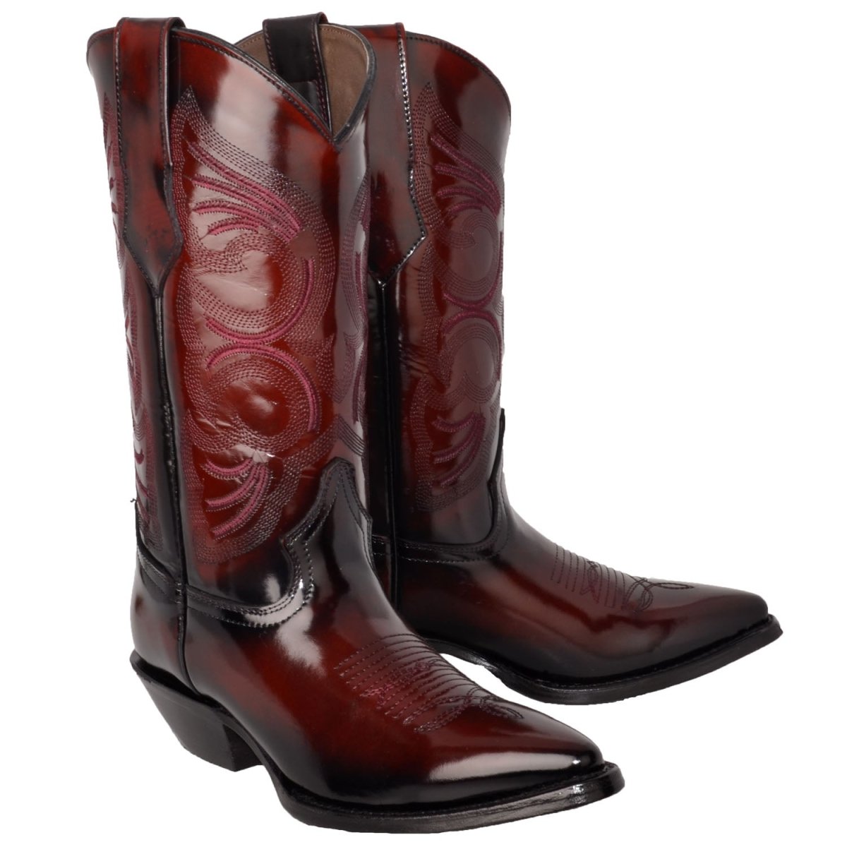 Botas de Cuero Original Camaleon Horma Puntal Color Vino JB-900CVINO - Joe Boots