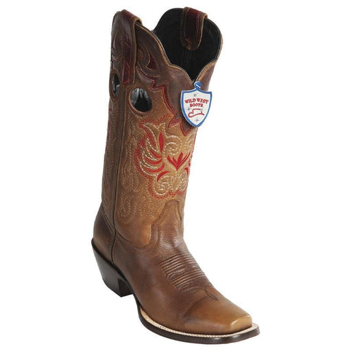 Botas de Cuero Original en Horma Cuadrada para Dama WW-2319951 - Wild West Boots