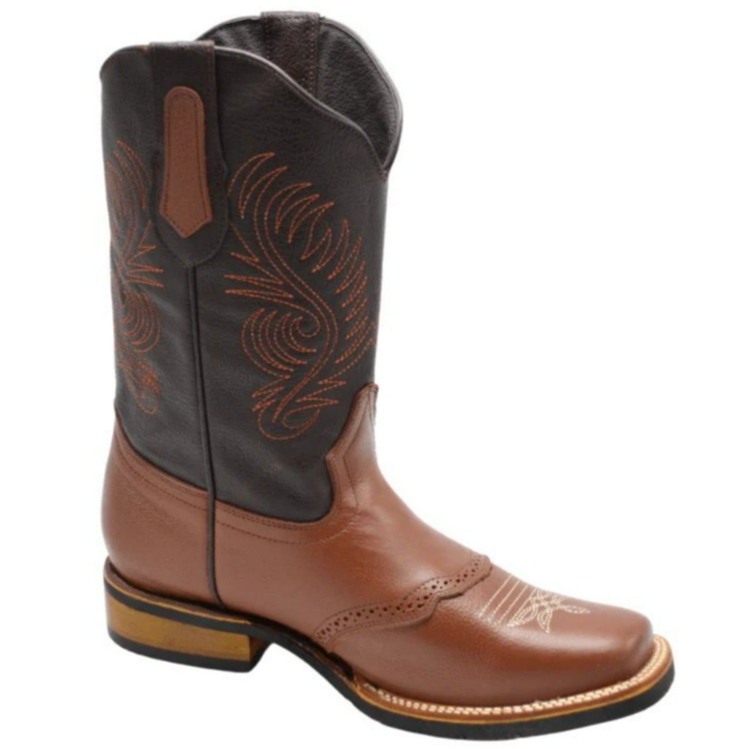Botas de Cuero Original Horma Rodeo Color Shedron Suela de Hule JB-VE514S - Joe Boots