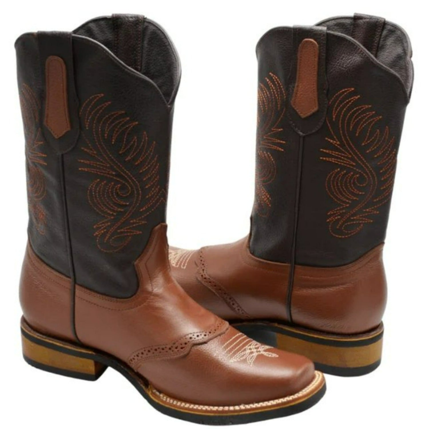 Botas de Cuero Original Horma Rodeo Color Shedron Suela de Hule JB-VE514S - Joe Boots