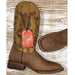 Botas de Cuero Original Horma Rodeo Cuadrada Color Tan Q822E6231 - Quincy Boots
