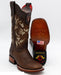 Botas de Cuero Rage Horma Rodeo Cuadrada para Dama Color Nuez LAB-322N9940 - Los Altos Boots
