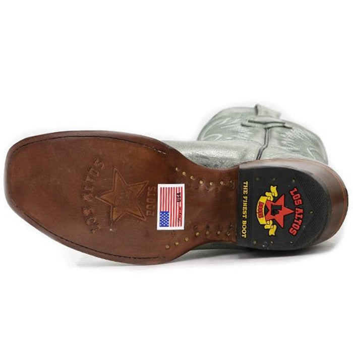 Botas de Cuero Vintage en Horma Dubai para Dama Color Negro Rustico LAB-39N3681 - Los Altos Boots