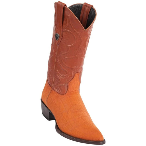 Botas de Elefante Grabado Horma Puntal Color Cognac WW-6997003 - Wild West Boots