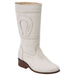 Botas de Escaramuza para Niña Cuero Napa Original Color Hueso WD-359 - White Diamonds Boots