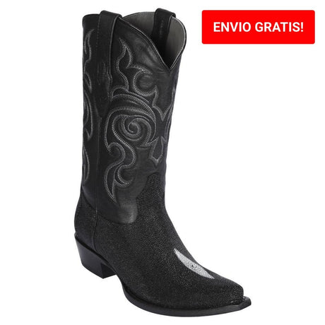 Men's Los Altos Original Stingray Snip Toe Boots - Black 941205- Los Altos Boots Side view