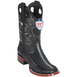 Genuine Rowstone Stingray Square Toe Boots Black Color - Wild West Boots