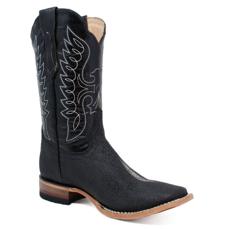 Botas de Mantarraya PS Grabada Horma Rodeo Cuadrada Q8221205 - Quincy Boots