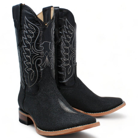 Botas de Mantarraya PS Grabada Horma Rodeo Cuadrada Q8221205 - Quincy Boots