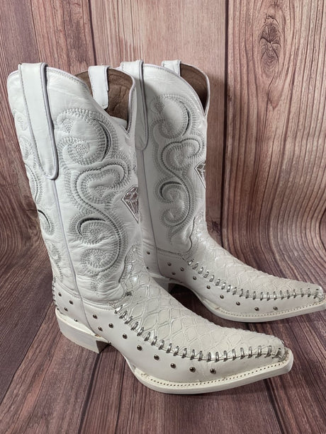 Botas de Oso Hormiguero Grabado 3X Aladino Tejida WD-135 - White Diamonds