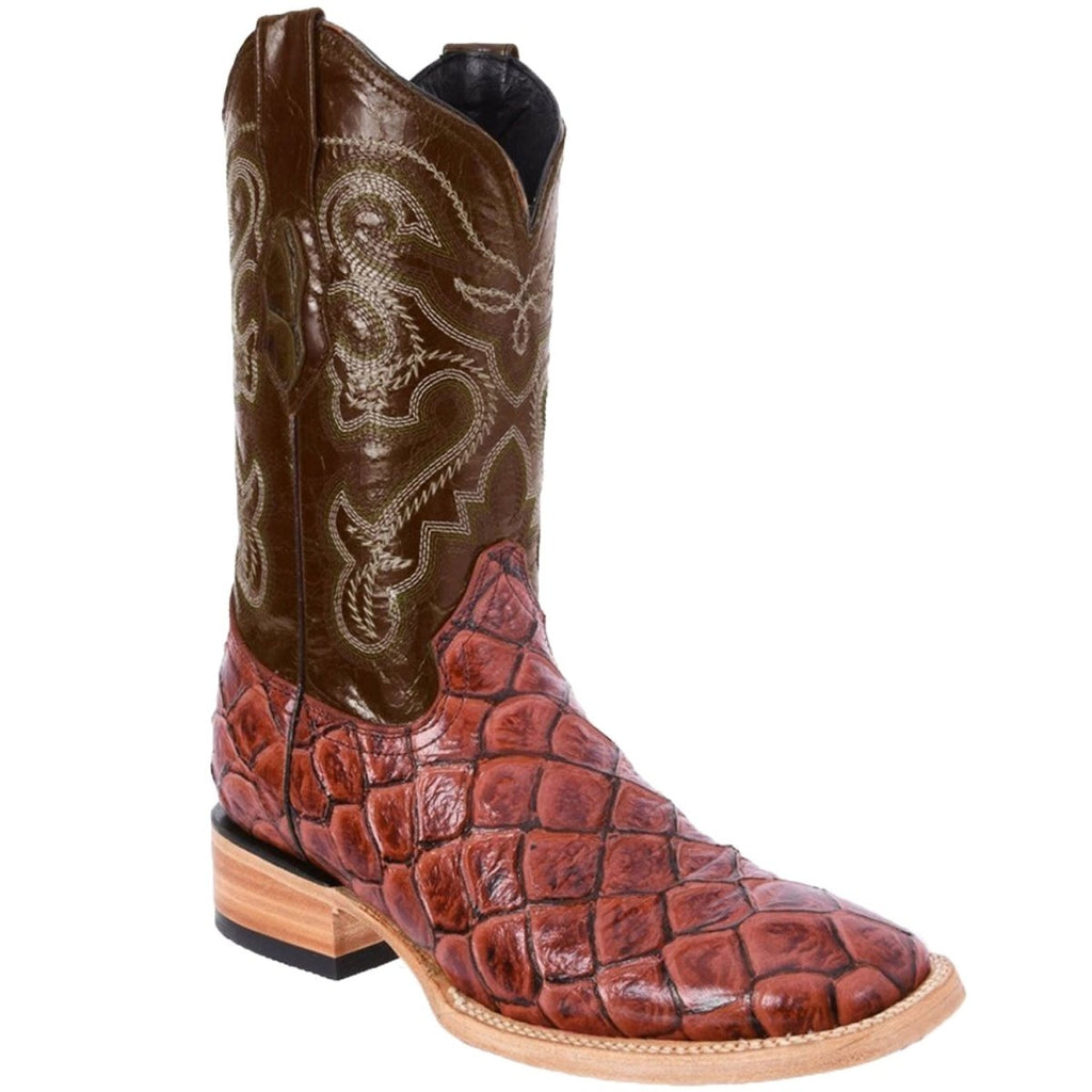 Botas de Pescado Pirarucu Original en Horma Cuadrada con Zipper WD-026