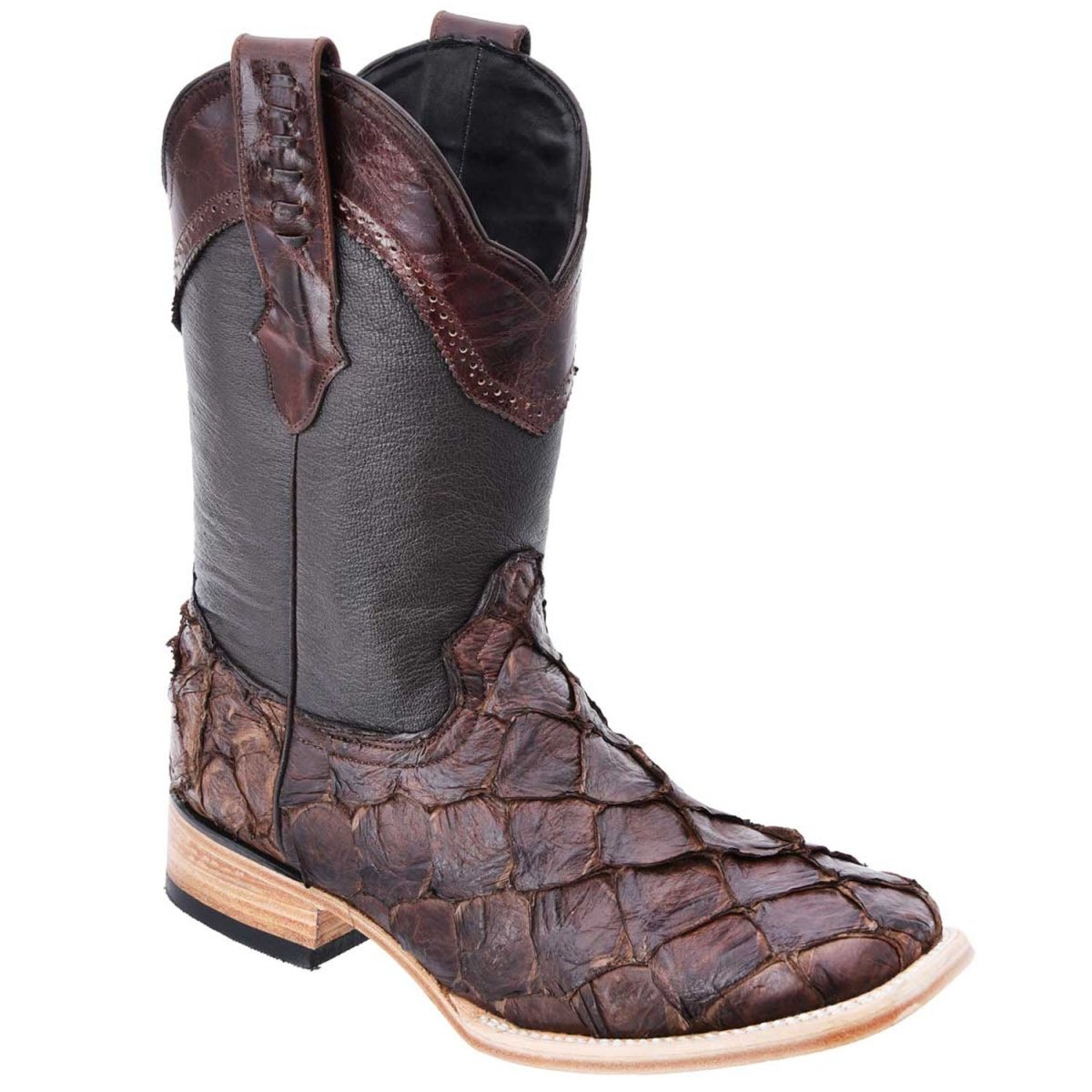 Botas Pescado Pirarucu Cuadra Bota Vaquera Rodeo Hombre Cuadra