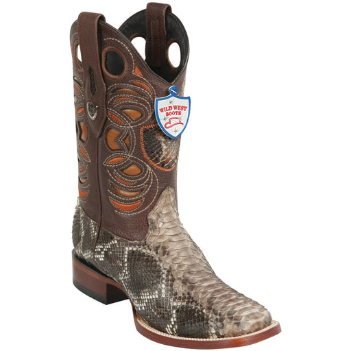 Botas de Piton Horma Ranchera Cuadrada Ancha WW-28245785 - Wild West Boots