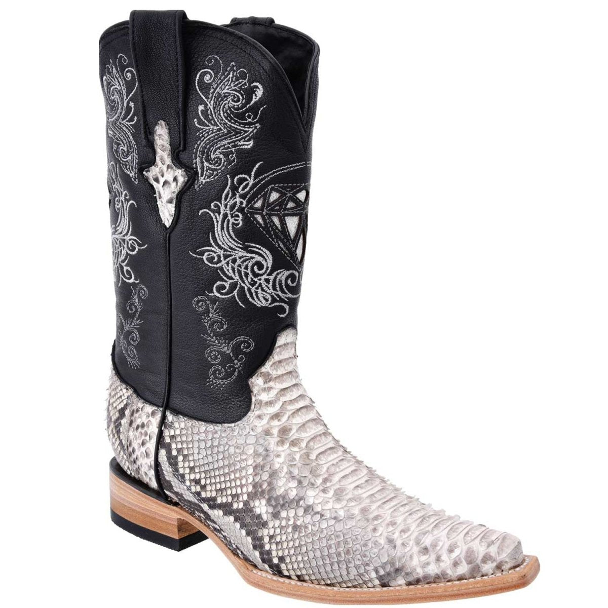 Botas de Piton Original Horma 3X Aladino Color Natural WD-080 - White Diamonds Boots