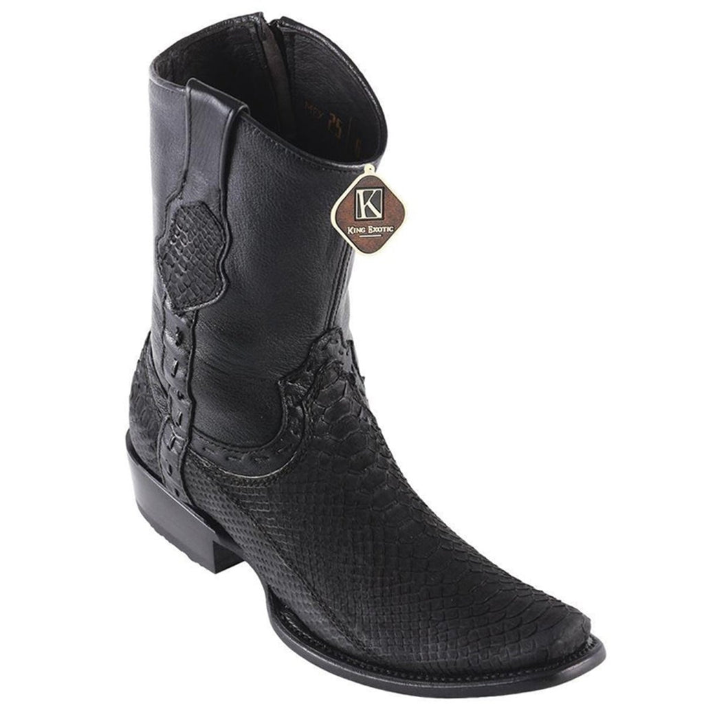 Botas Altas Hueso de Cuero Original con Grabado Piton Q34T5704